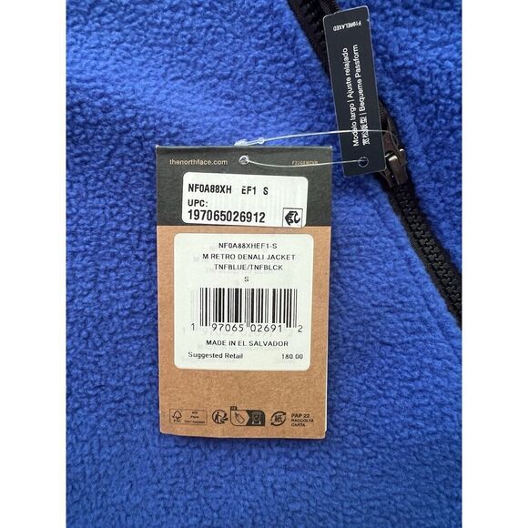 The North Face Retro Denali Jacket TNF Blue Black Men’s Small NWT - Picture 2 of 6